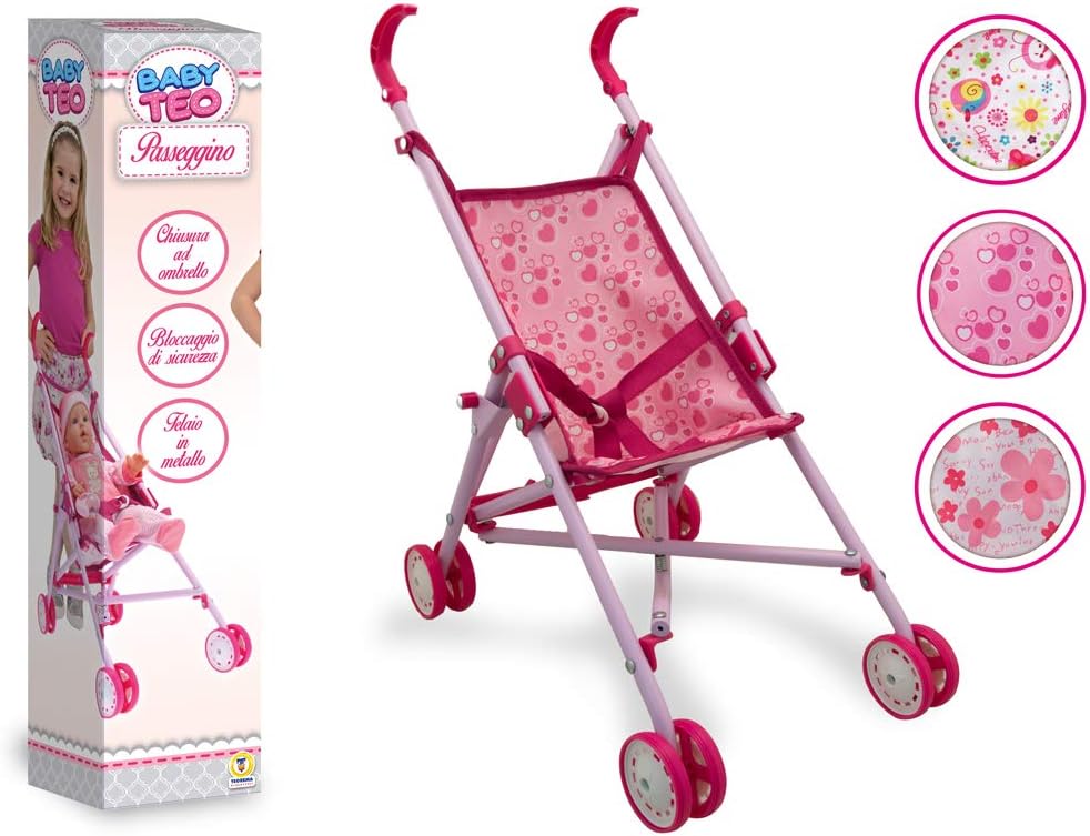 Teorema Giocattoli Cochecito de bebé PASSEGGINO AD OMBRELLO 3 COLORI miniatura 4