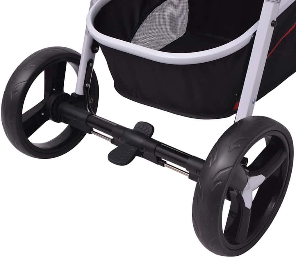 vidaXL Cochecito de bebé Pequeños Sillita Aluminio Tela Oxford Rojo miniatura 5