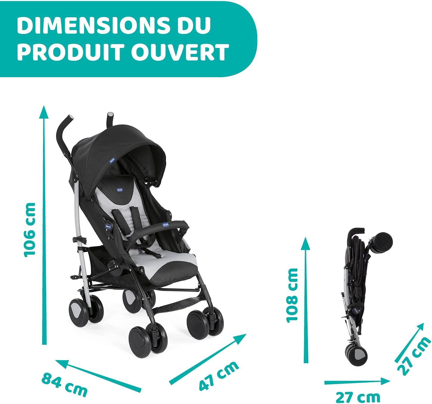 Chicco Cochecito de bebé Echo desde 0 Meses hasta 22 Kg miniatura 5