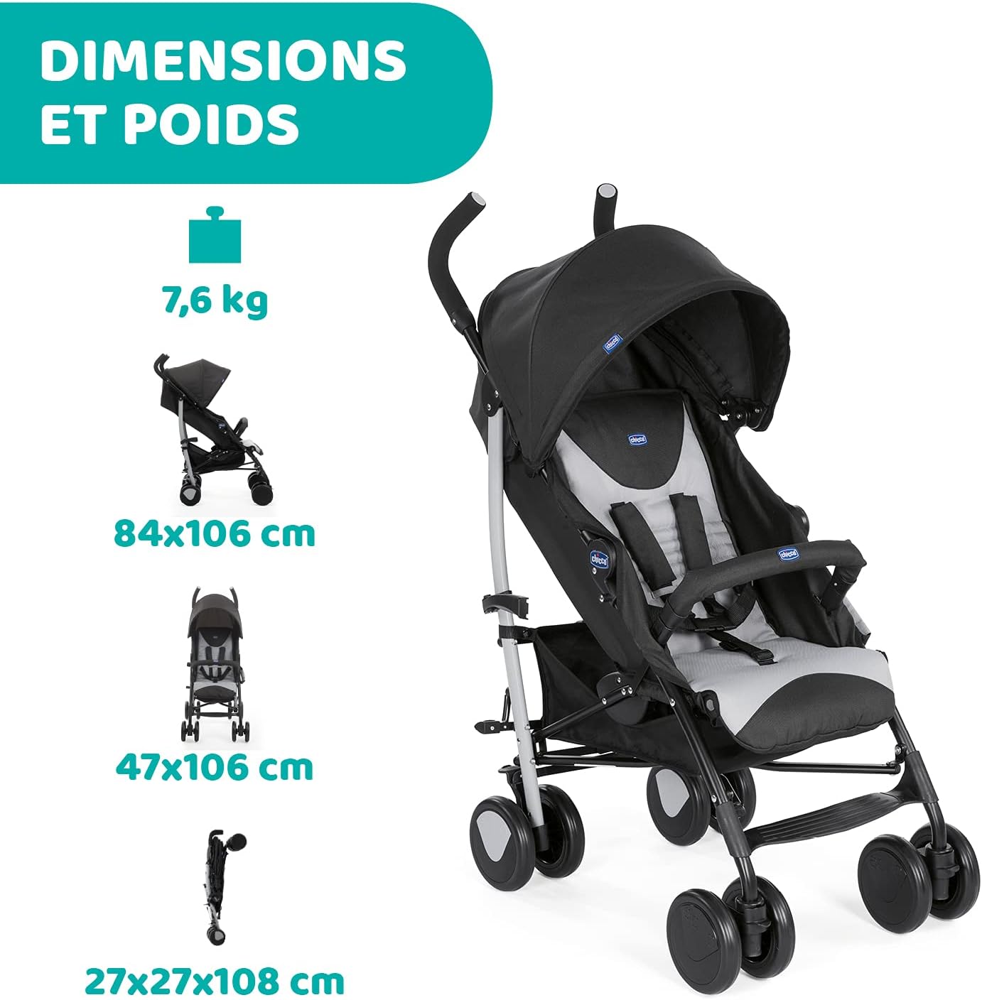 Chicco Cochecito de bebé Echo desde 0 Meses hasta 22 Kg miniatura 6