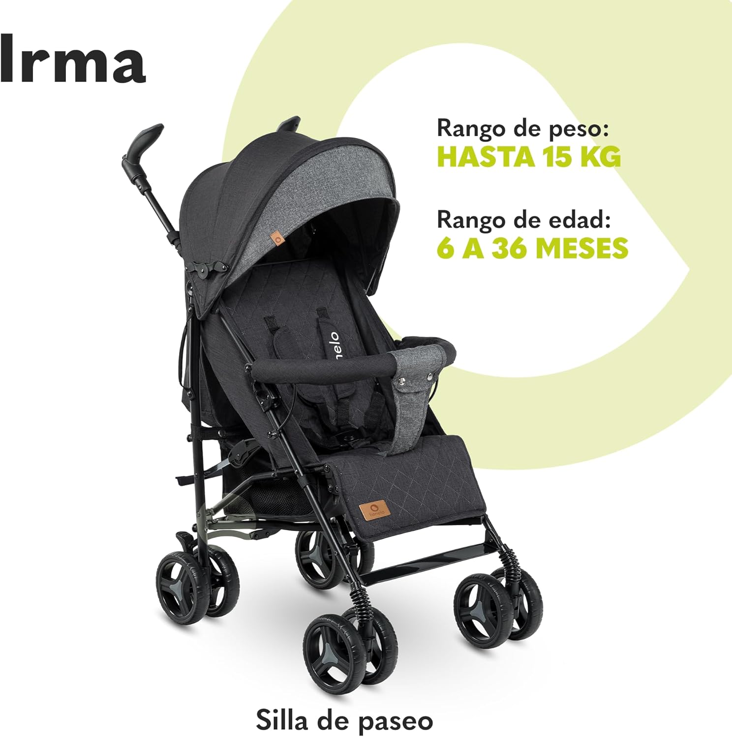 lionelo Cochecito de bebé Irma hasta 15 kg miniatura 3