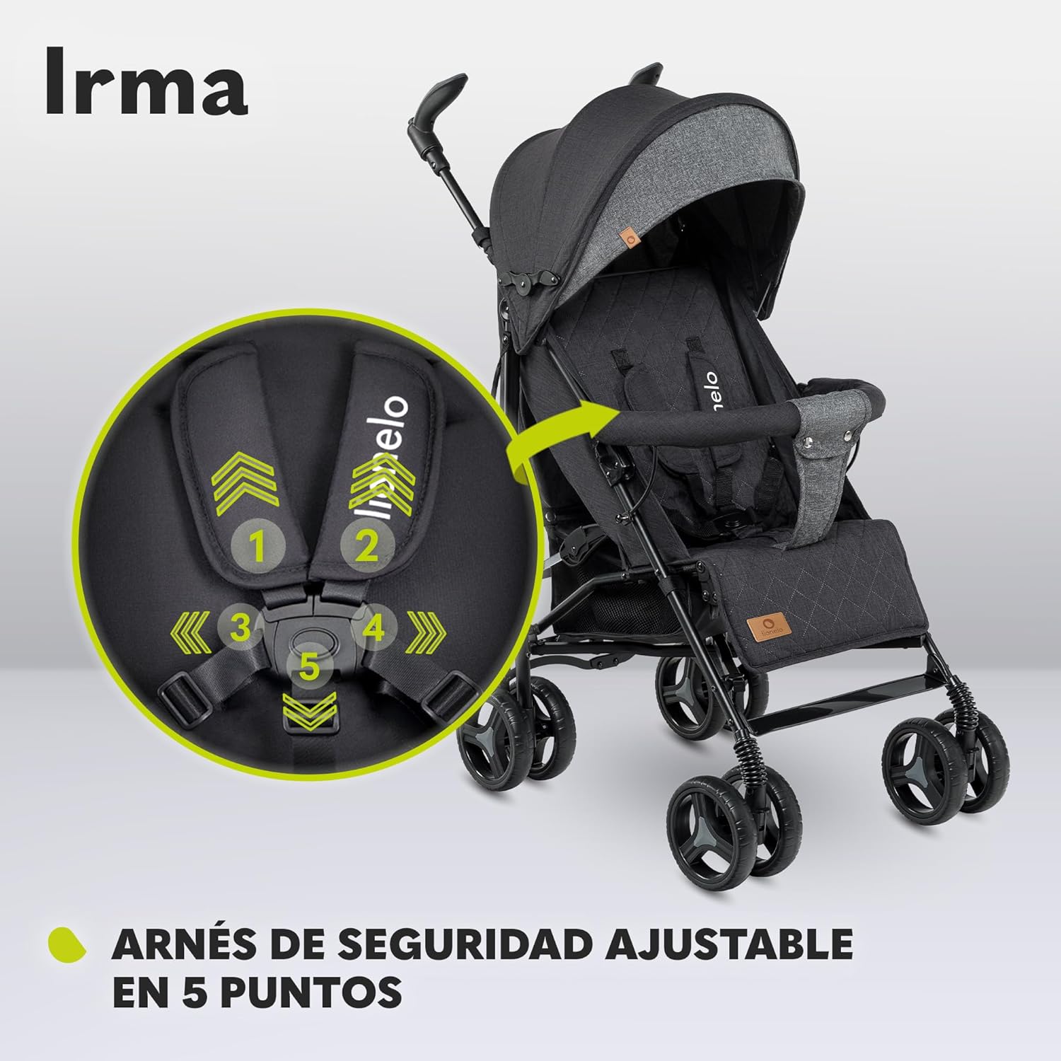 lionelo Cochecito de bebé Irma hasta 15 kg miniatura 4