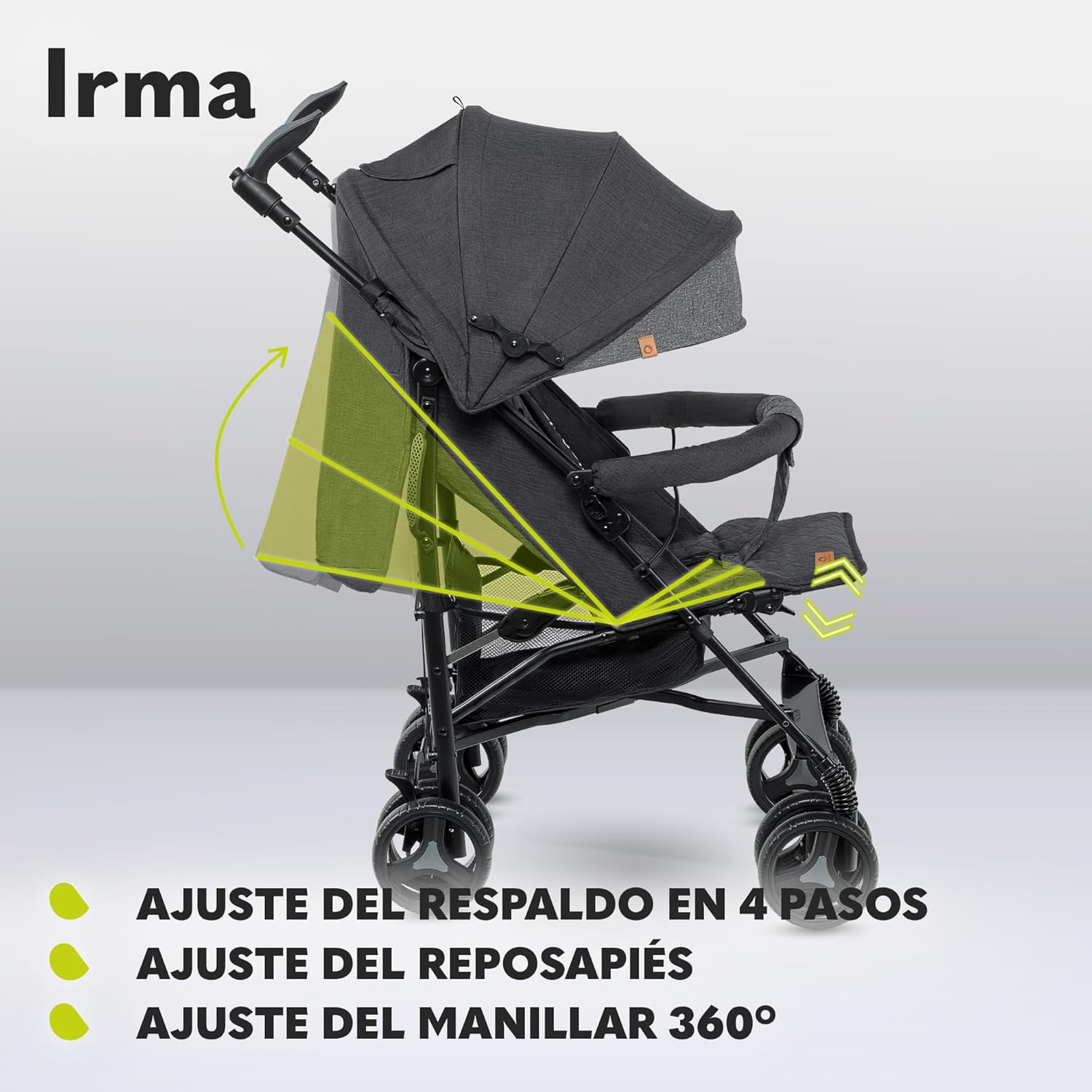 lionelo Cochecito de bebé Irma hasta 15 kg miniatura 5