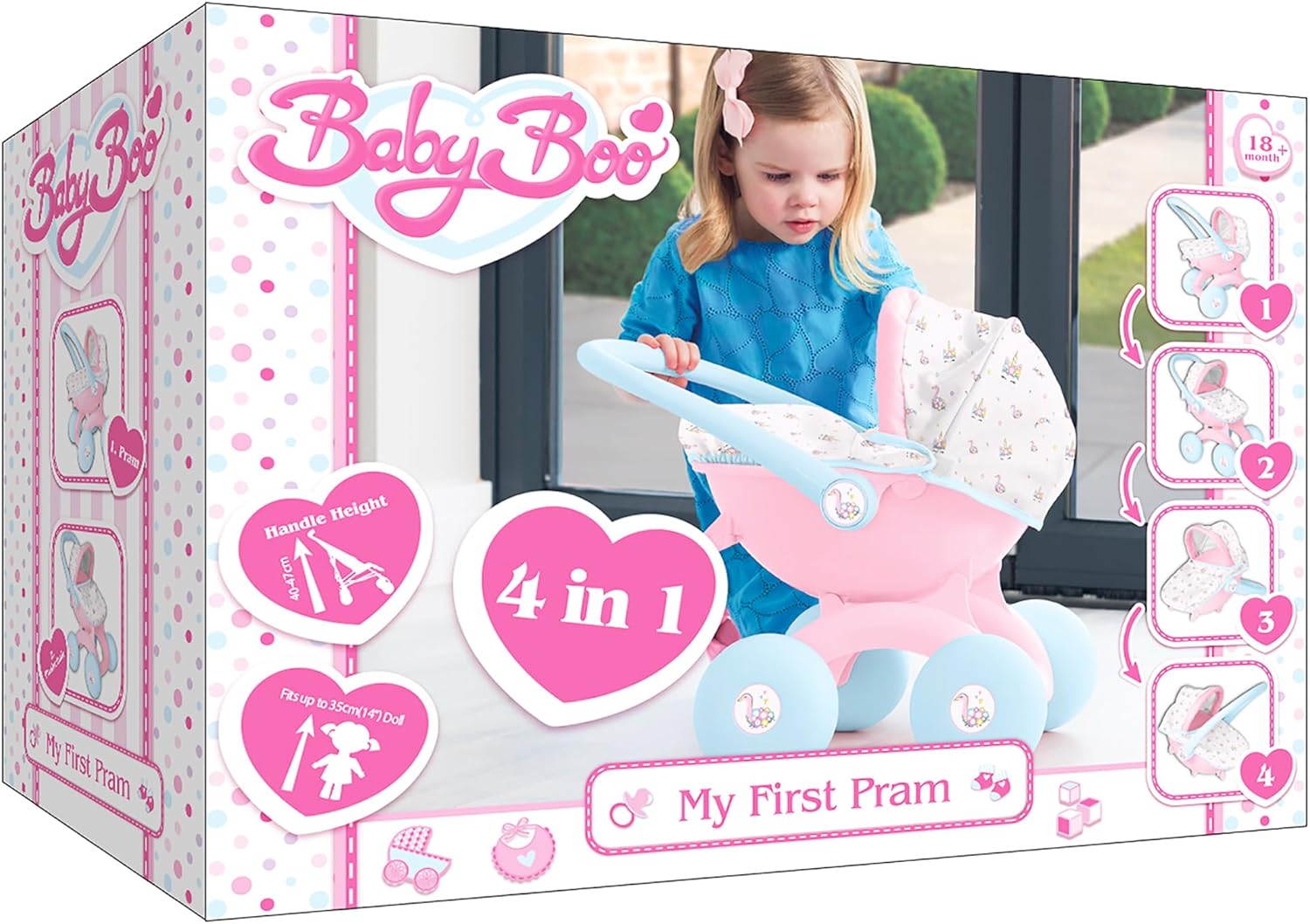 HTI Cochecito de bebé miniatura 9