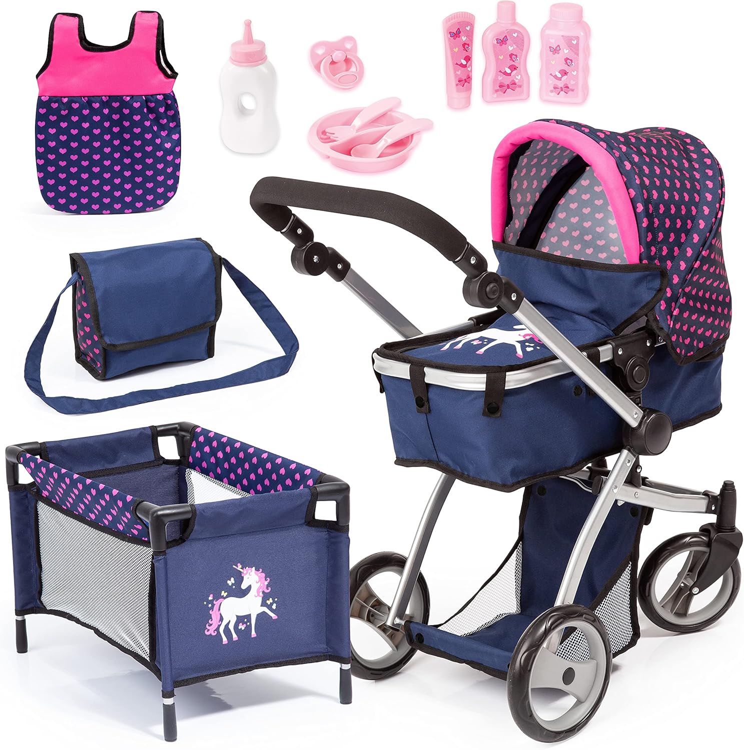 Bayer Design Cochecito de bebé Set muñecas Grandes miniatura 2