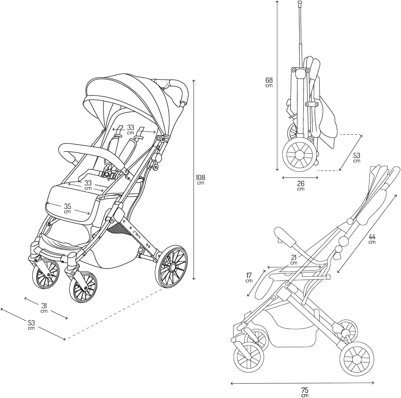 Momi Cochecito de bebé ESTELLE miniatura 8