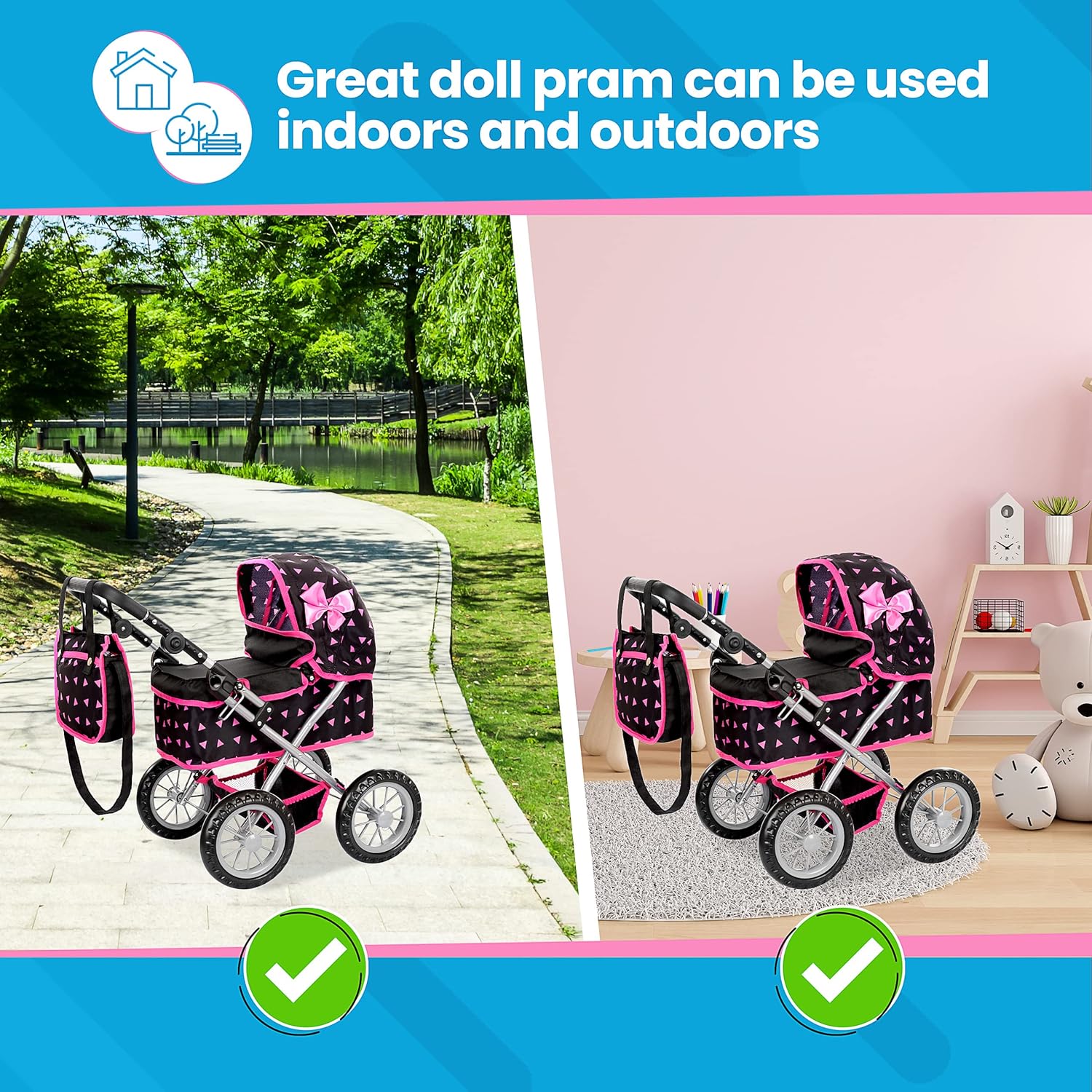 Kinderplay Cochecito de bebé Juguetes miniatura 8