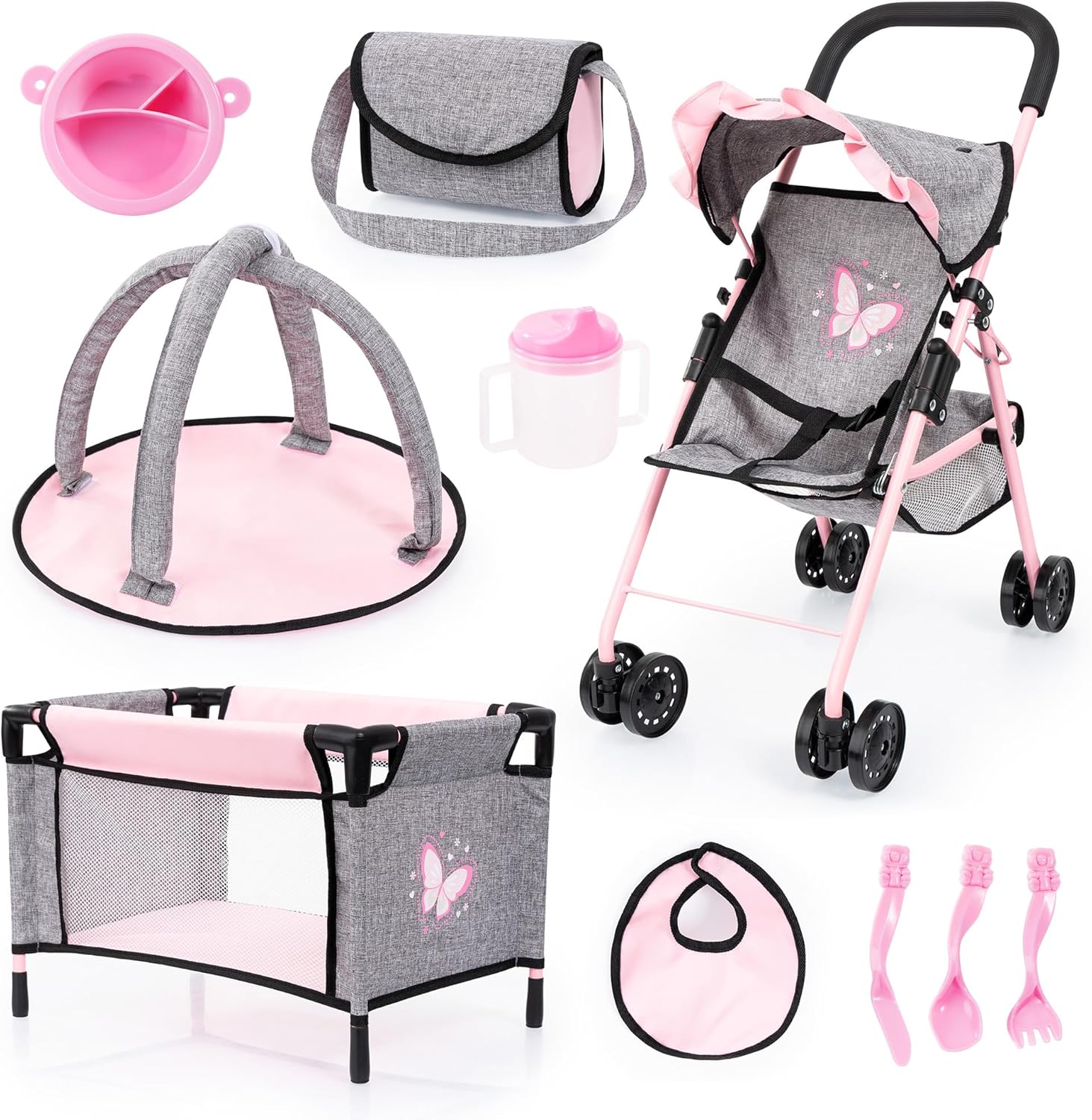 Bayer Design Cochecito de bebé 21533AB Sillita muñecas miniatura 2