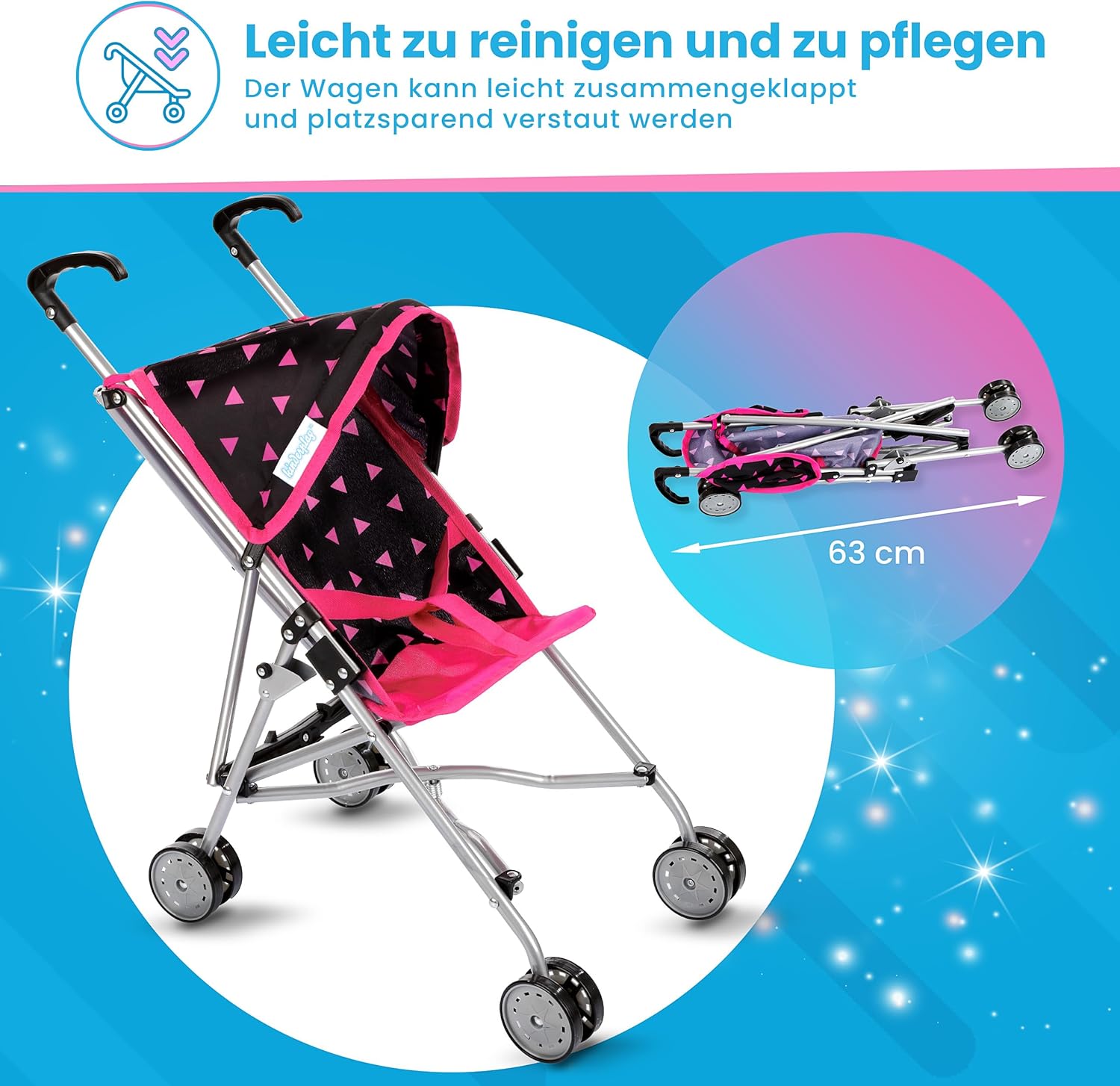 Kinderplay Cochecito de bebé Juguetes miniatura 7