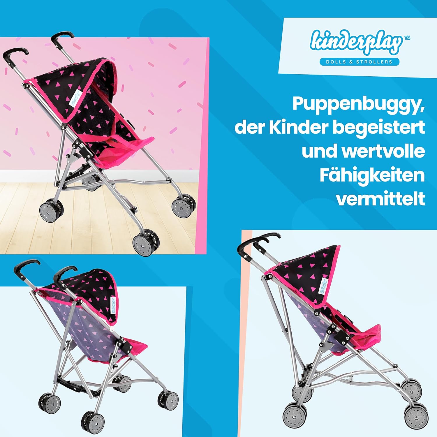 Kinderplay Cochecito de bebé Juguetes miniatura 9