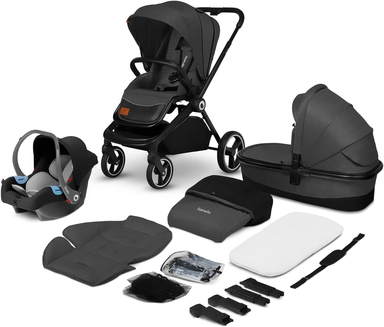 lionelo Cochecito de bebé Mika 3 piezas