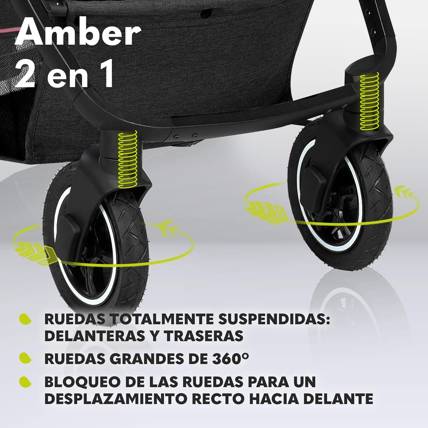 lionelo Cochecito de bebé Amber Coche multifuncional 2 en 1 Conjunto miniatura 7