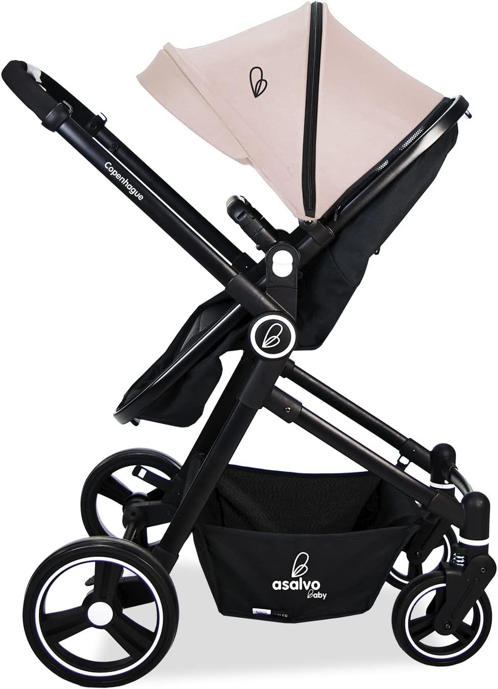 Asalvo Cochecito de bebé CONVERTIBLE COPENHAGUE BEIGE miniatura 4
