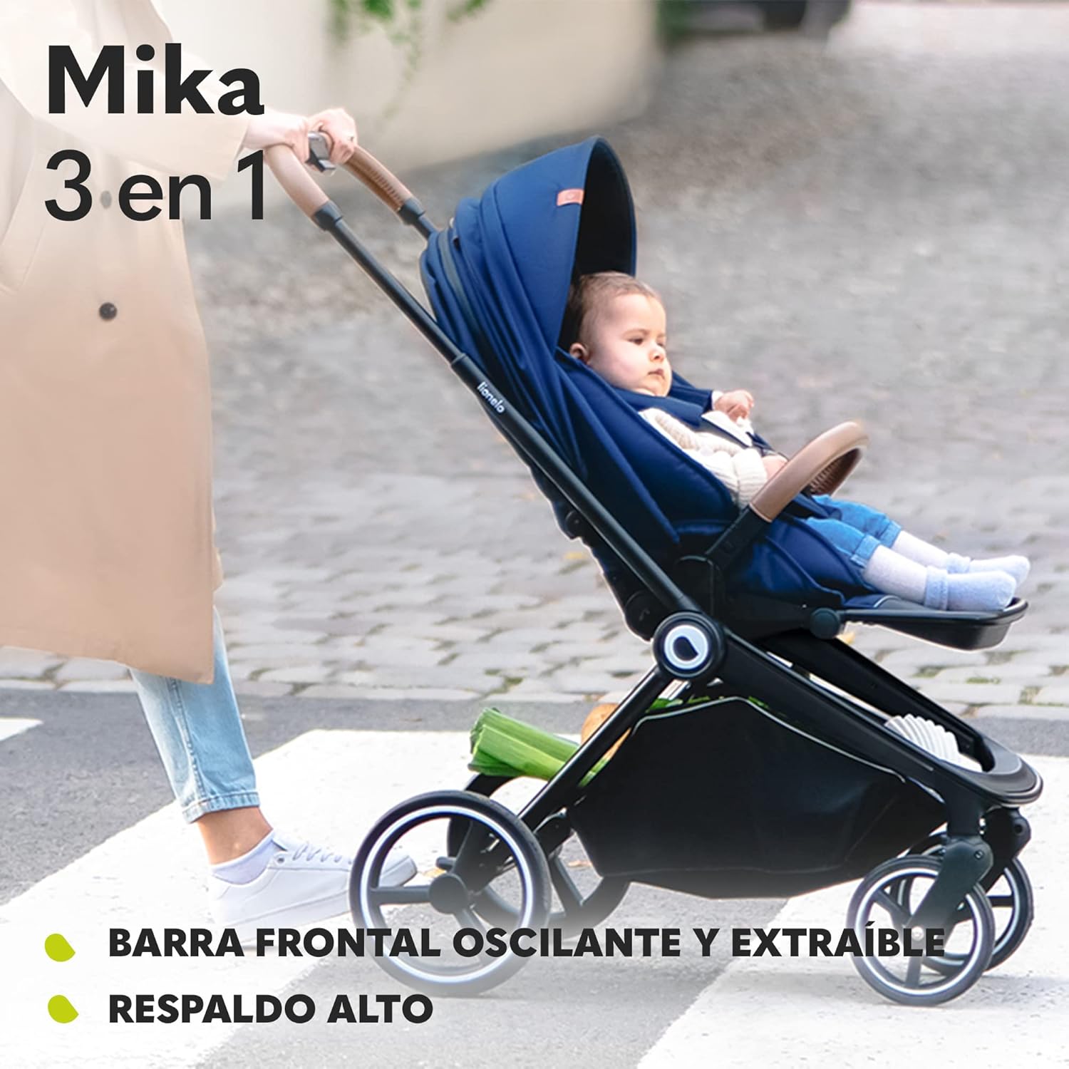 lionelo Cochecito de bebé Mika 3 piezas miniatura 9