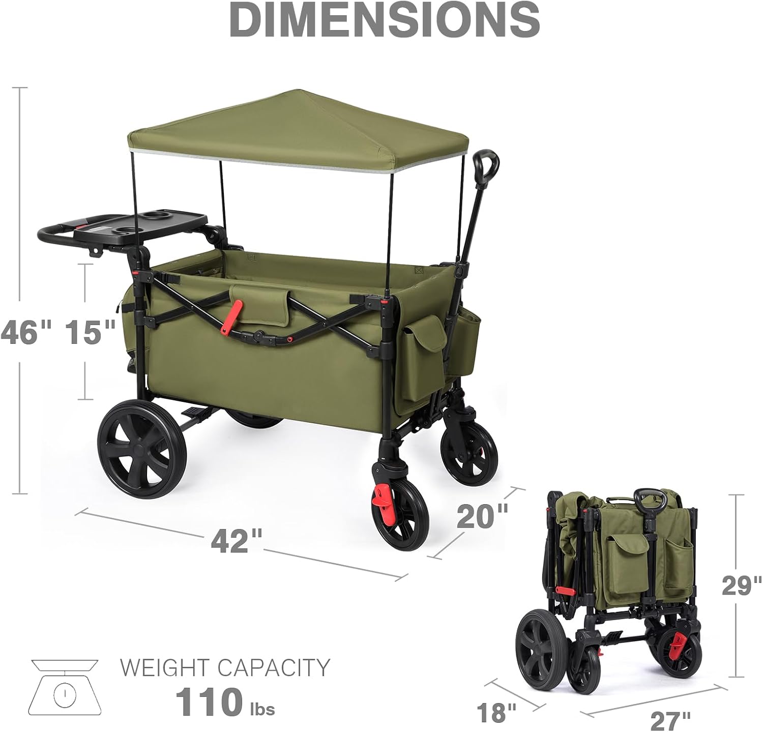 EVER ADVANCED Cochecito de bebé Plegables Dos Carga miniatura 9