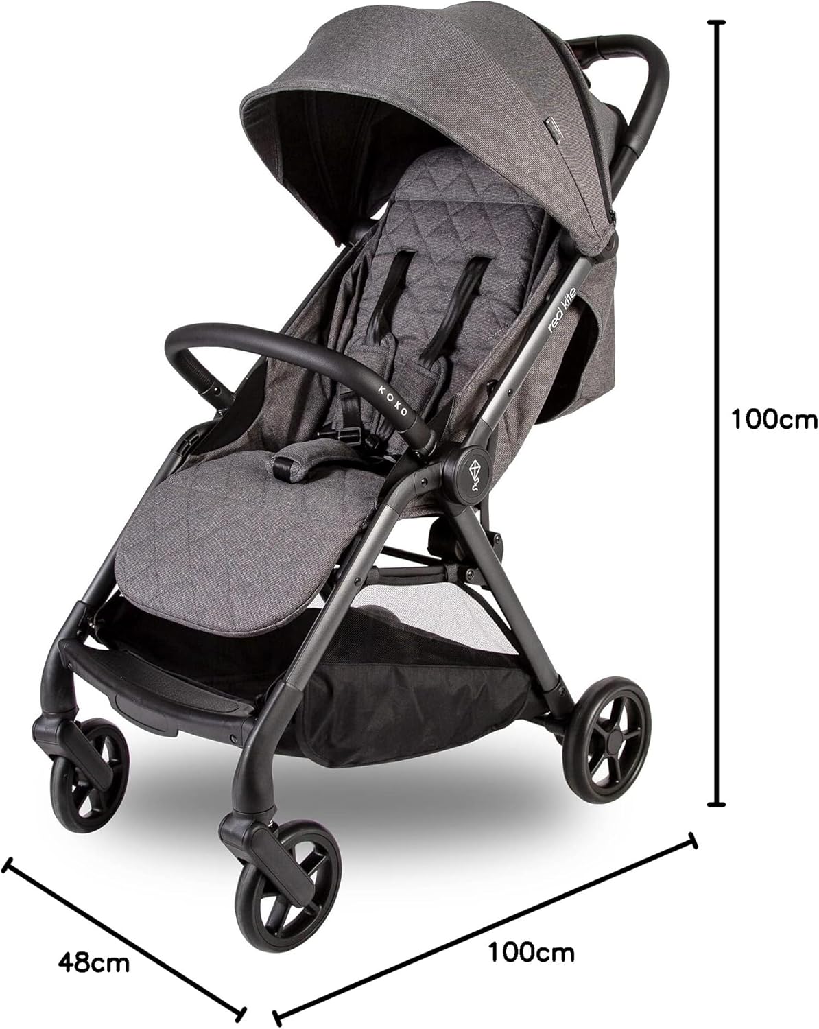 Red Kite Cochecito de bebé Push Me Koko Slate miniatura 9