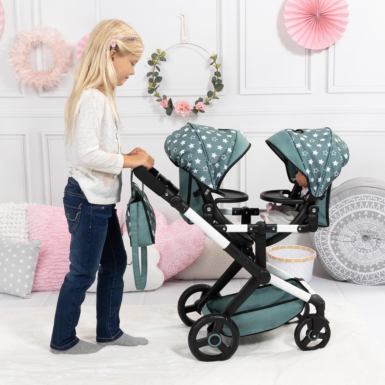 Bayer Design Cochecito de bebé 26758AA Twin Xeo muñeca gemelas miniatura 5