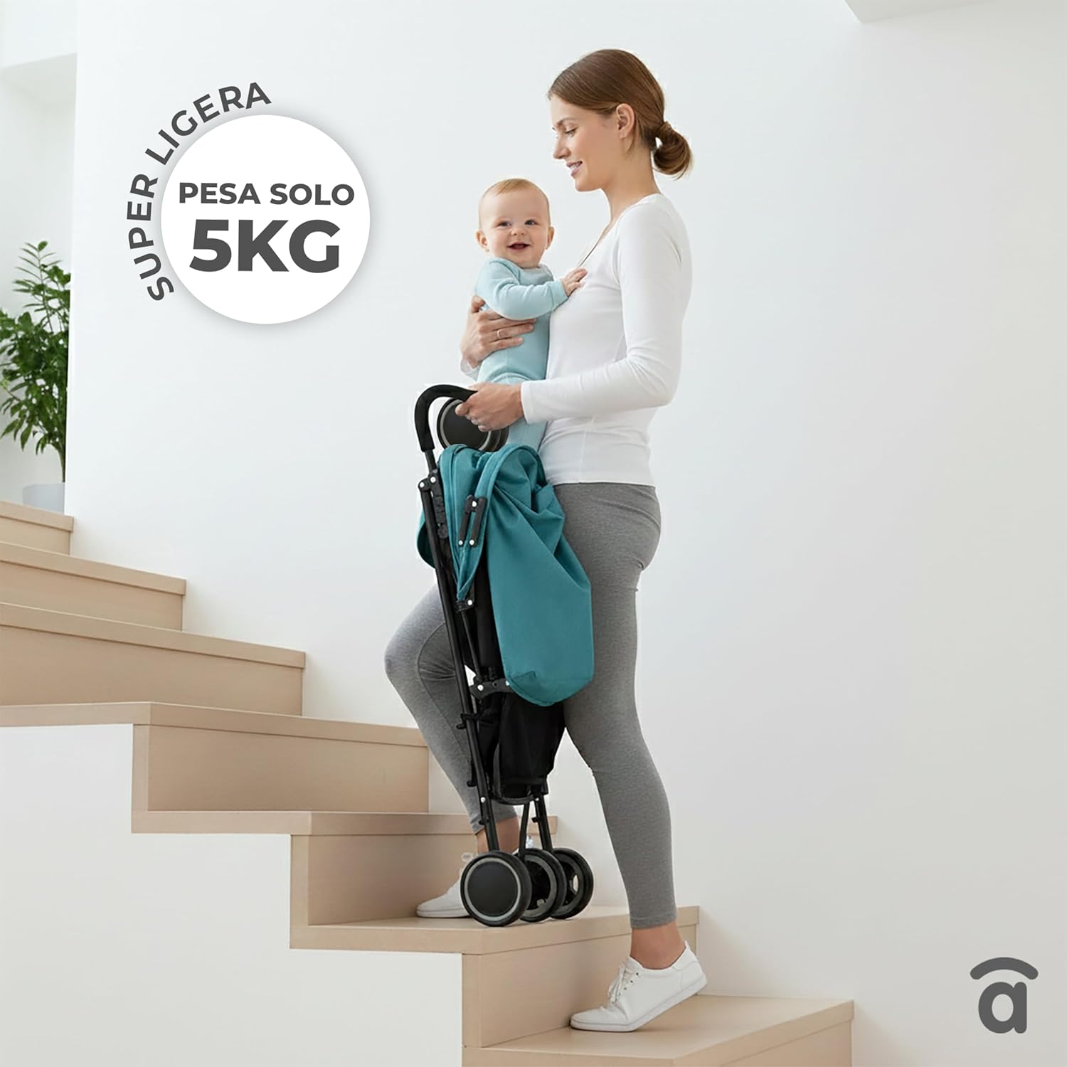 Asalvo Cochecito de bebé TOKYO. Respaldo Reclinable. Capota Ventana miniatura 9