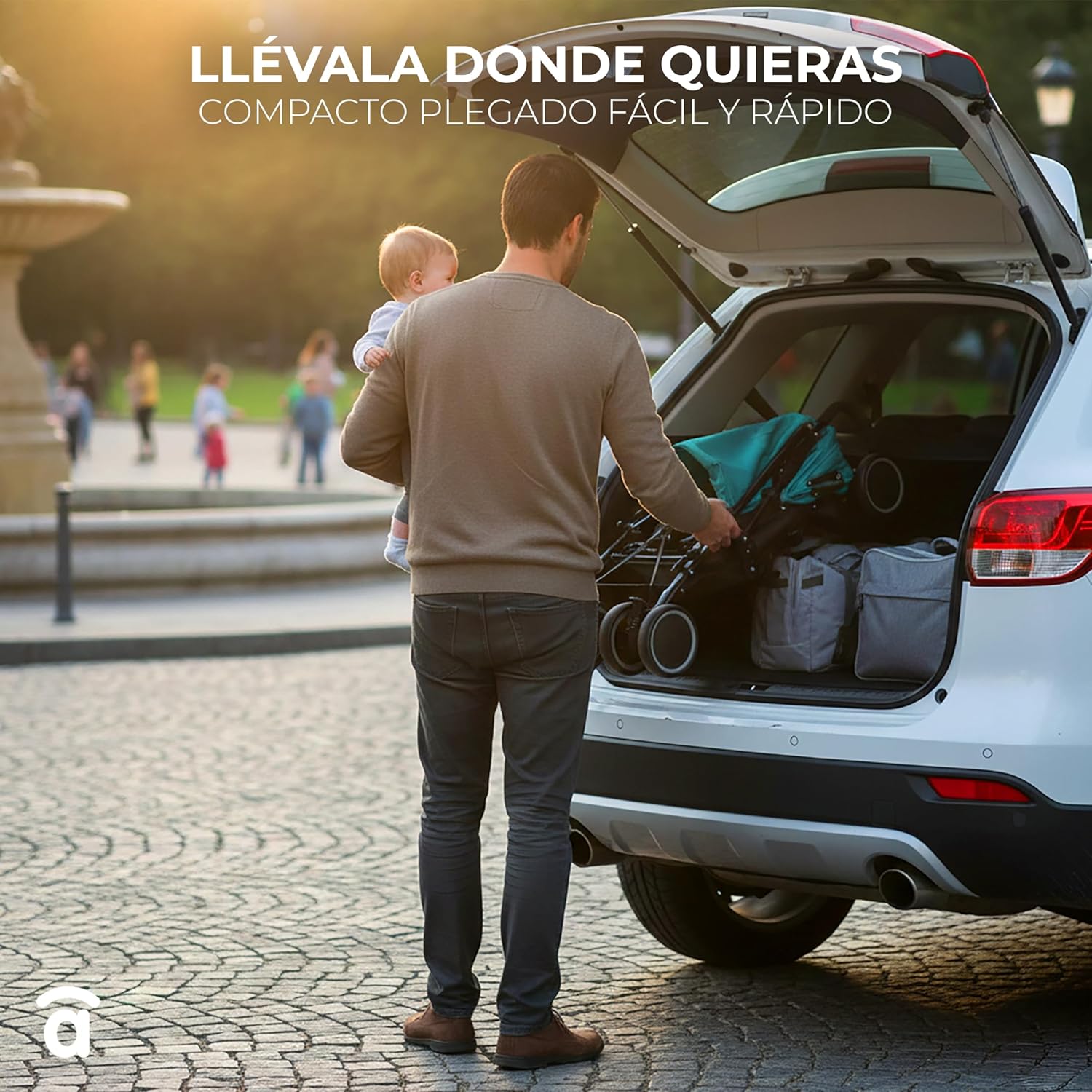 Asalvo Cochecito de bebé TOKYO. Respaldo Reclinable. Capota Ventana miniatura 10