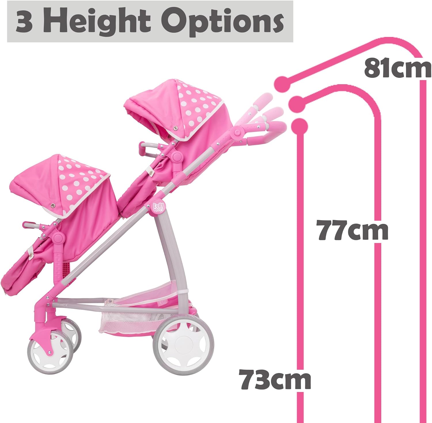 Dolly Tots Cochecito de bebé Doble miniatura 3