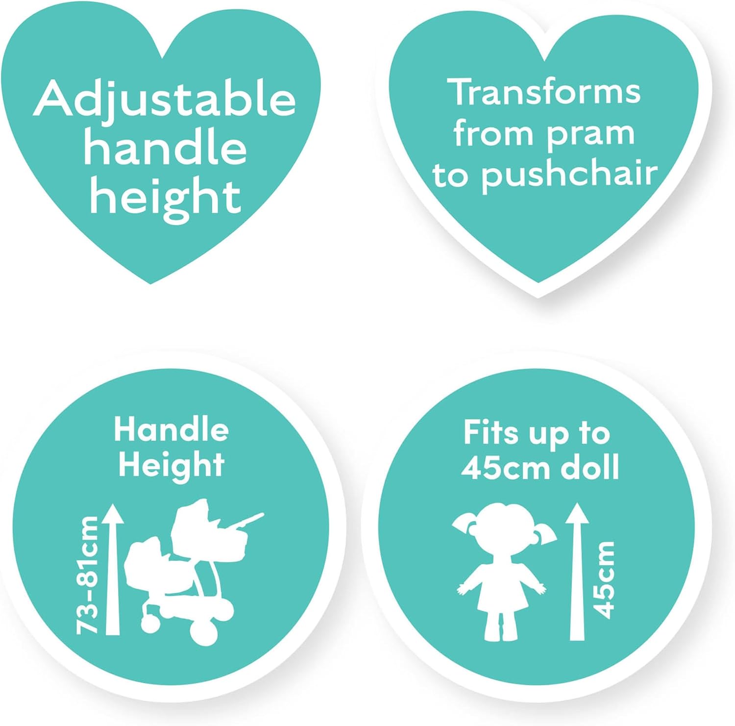 Dolly Tots Cochecito de bebé Doble miniatura 10