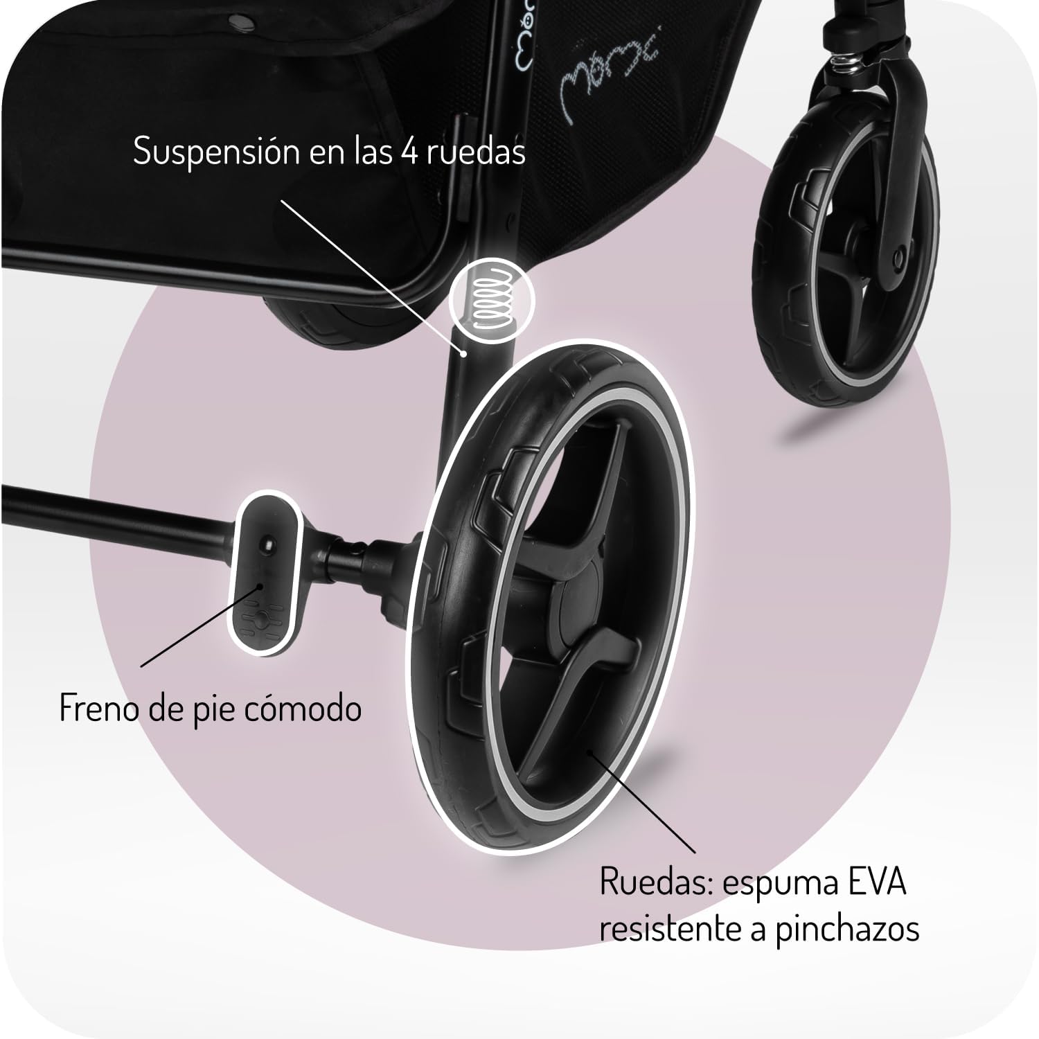 Momi Cochecito de bebé MIYA EVA a partir 6 meses miniatura 3