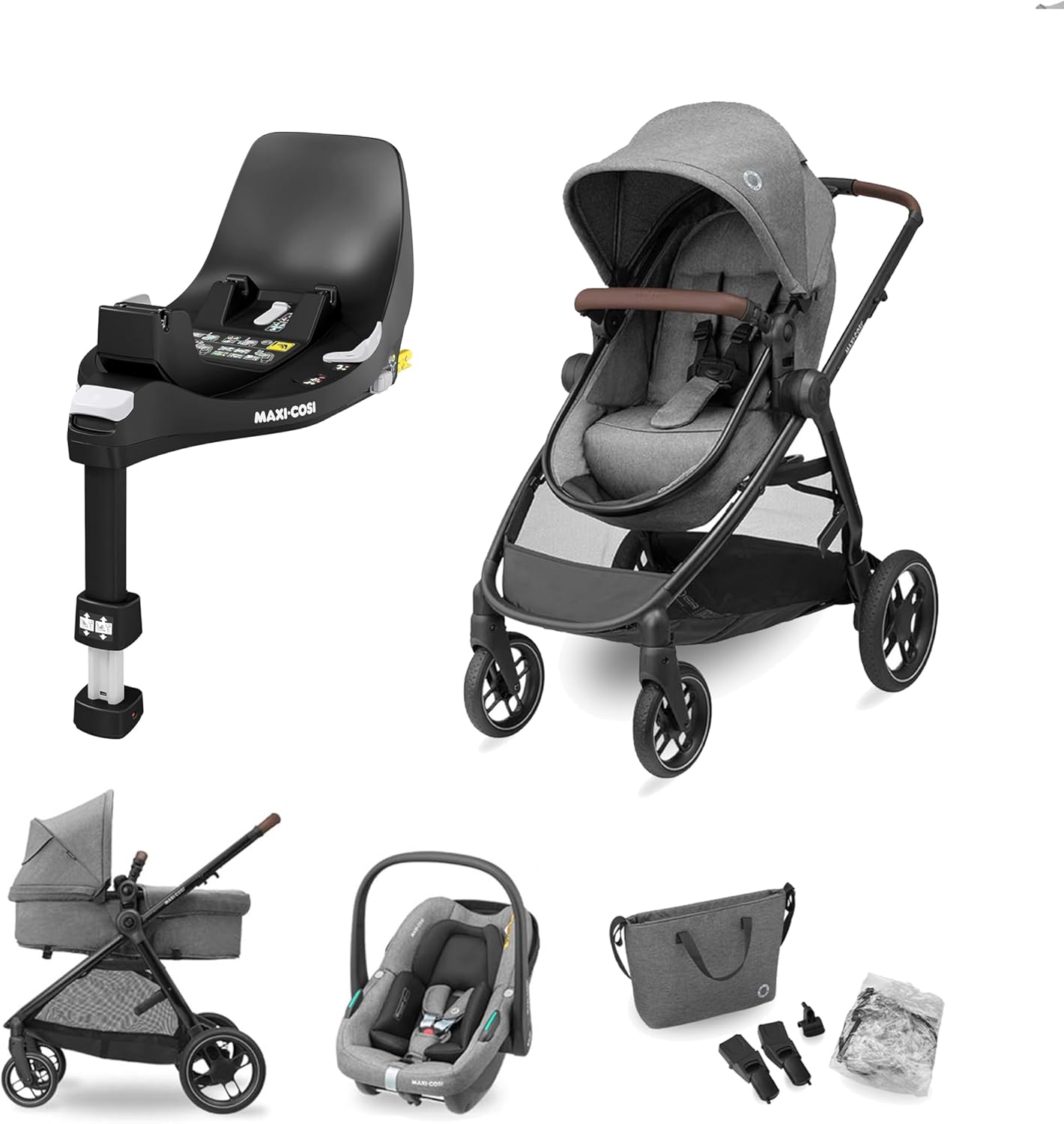 Maxi-Cosi Cochecito de bebé Pack Zelia S Trio 3 Piezas