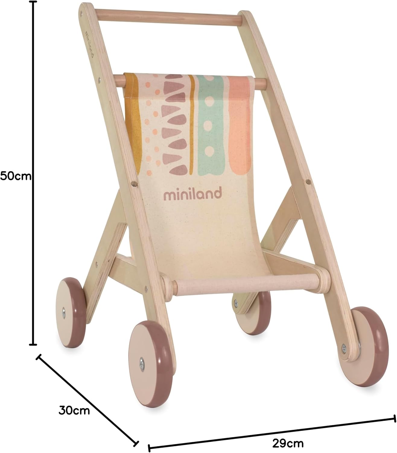 Miniland Cochecito de bebé Dolls muñecas. Fabricado Madera procedente miniatura 6