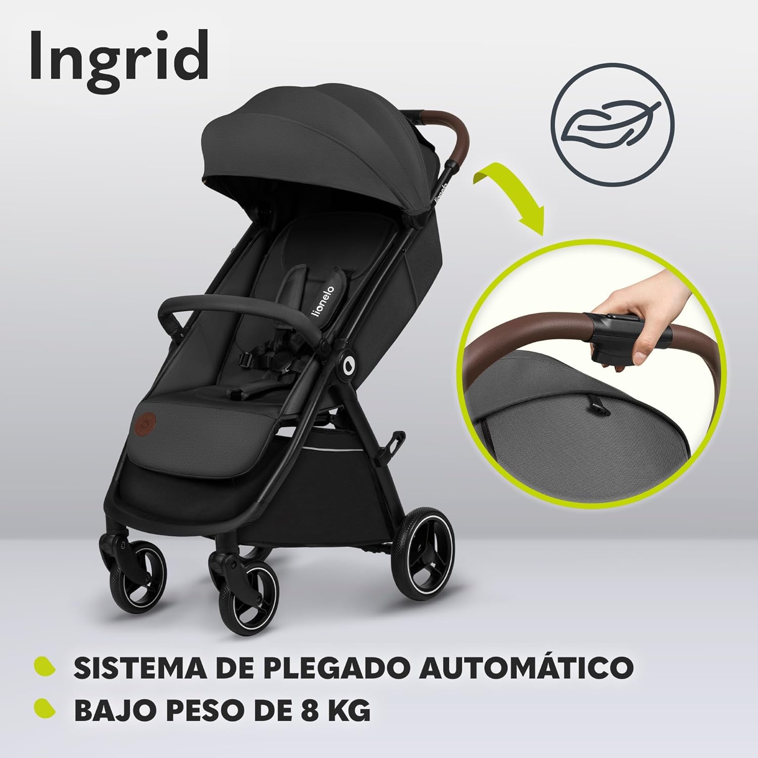 lionelo Cochecito de bebé INGRID hasta 22 kg 6 meses a 4 años Grandes miniatura 4