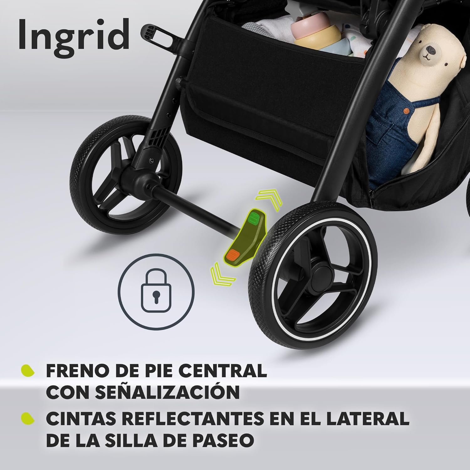 lionelo Cochecito de bebé INGRID hasta 22 kg 6 meses a 4 años Grandes miniatura 7