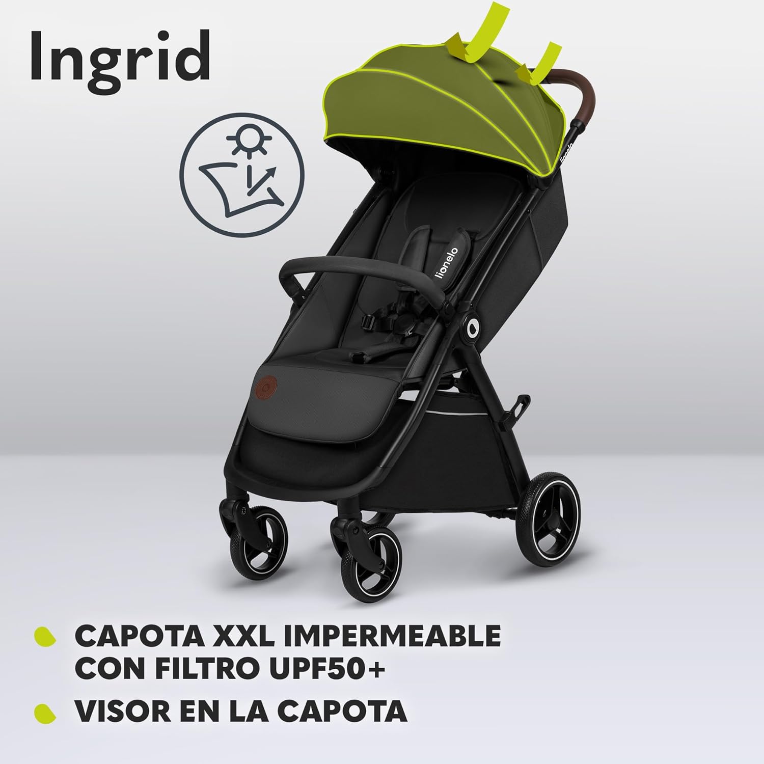 lionelo Cochecito de bebé INGRID hasta 22 kg 6 meses a 4 años Grandes miniatura 8