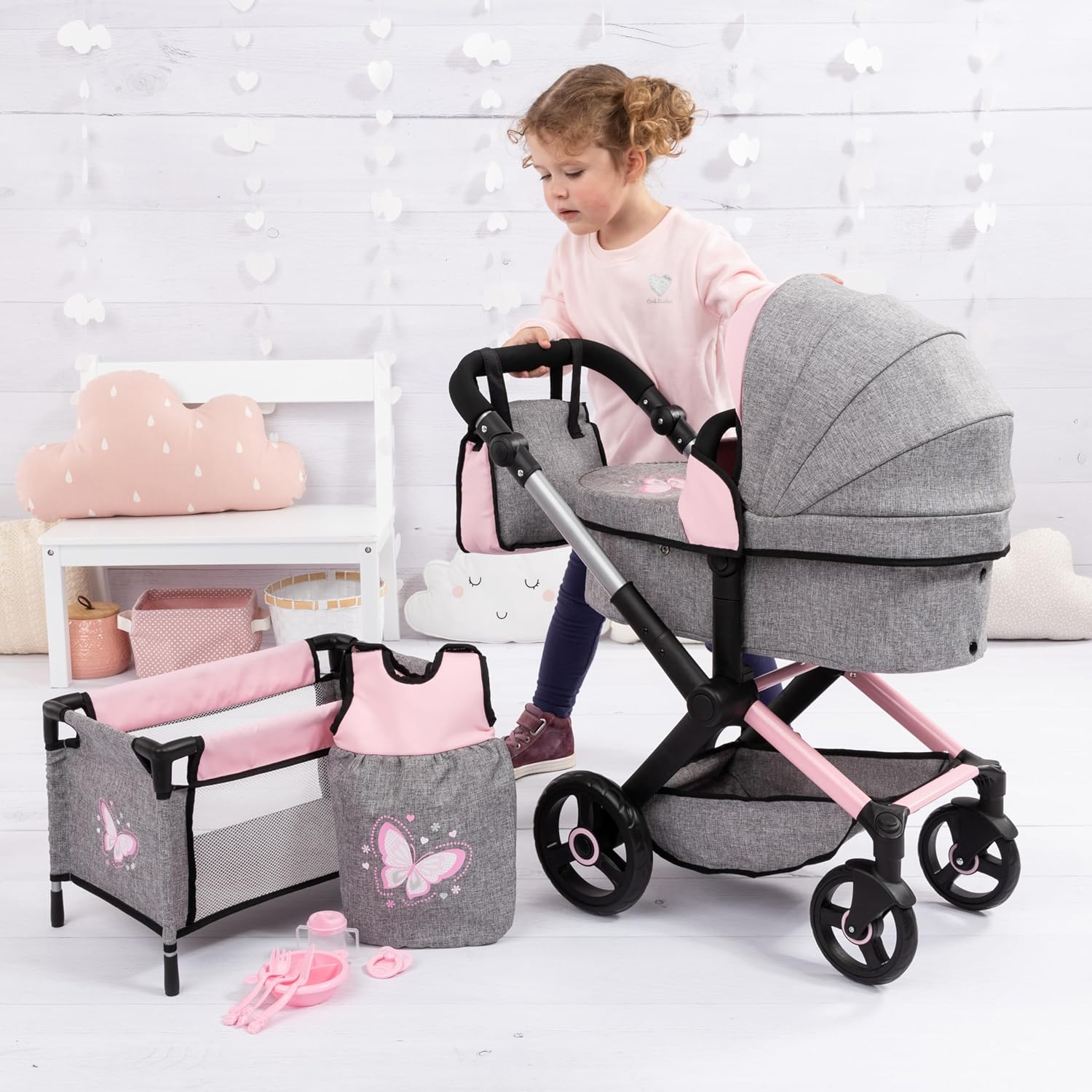 Bayer Design Cochecito de bebé 17033AD muñeca XEO miniatura 7