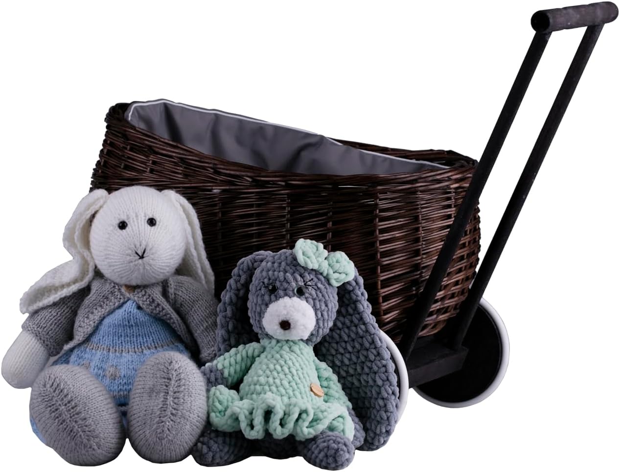 e-wicker24 Alles aus Weide Cochecito de bebé mimbre colgante cesta miniatura 3