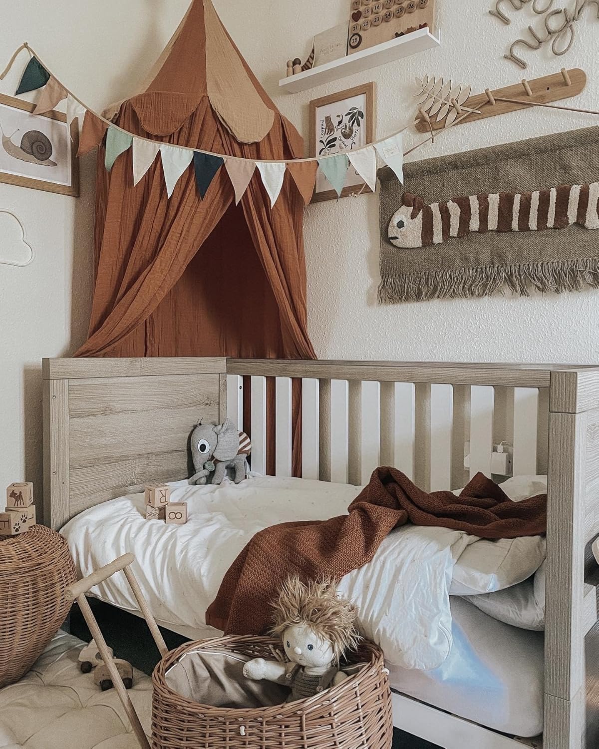 e-wicker24 Alles aus Weide Cochecito de bebé mimbre colgante cesta miniatura 4