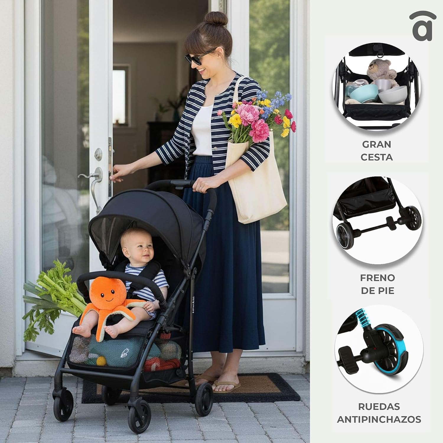 Asalvo Cochecito de bebé MILÁN Ultraligera miniatura 7