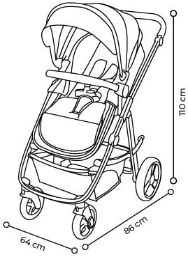 Asalvo Cochecito de bebé TWO+ 2 Trío Convertible 3 en 1 miniatura 10