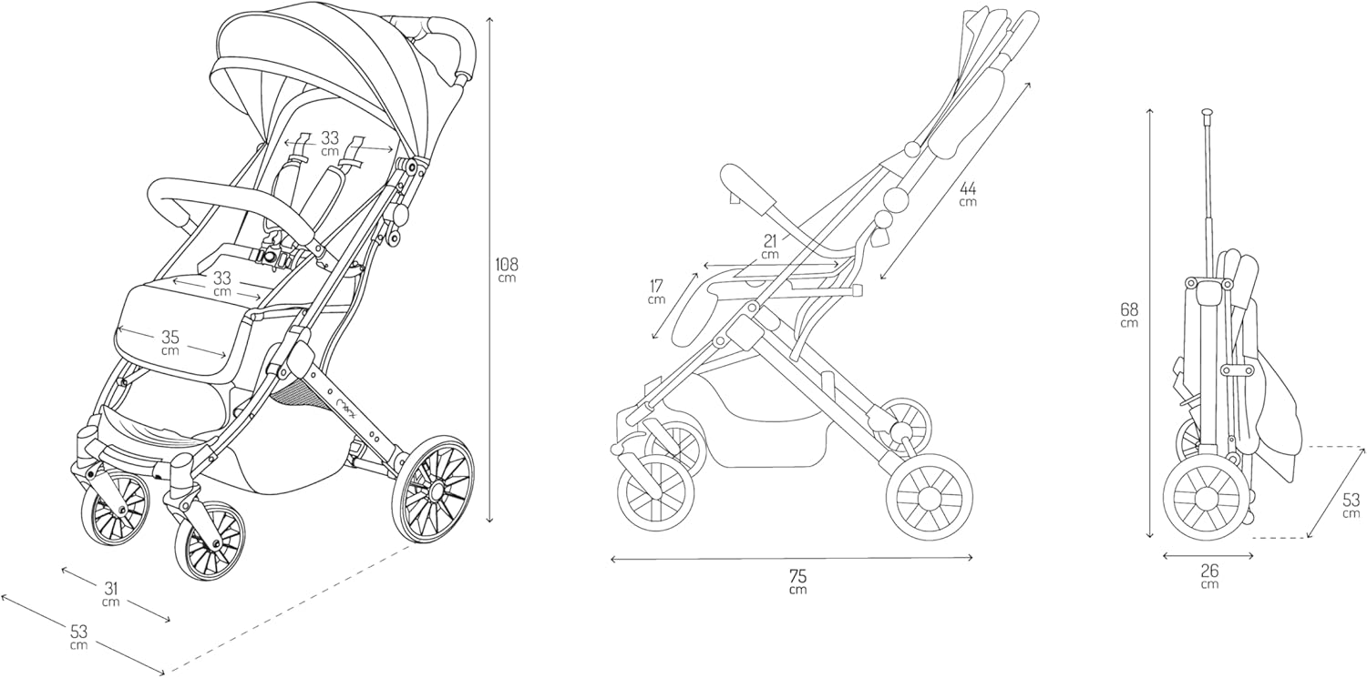 Momi Cochecito de bebé ESTELLE LIGHT PLUS a partir 6 meses miniatura 8