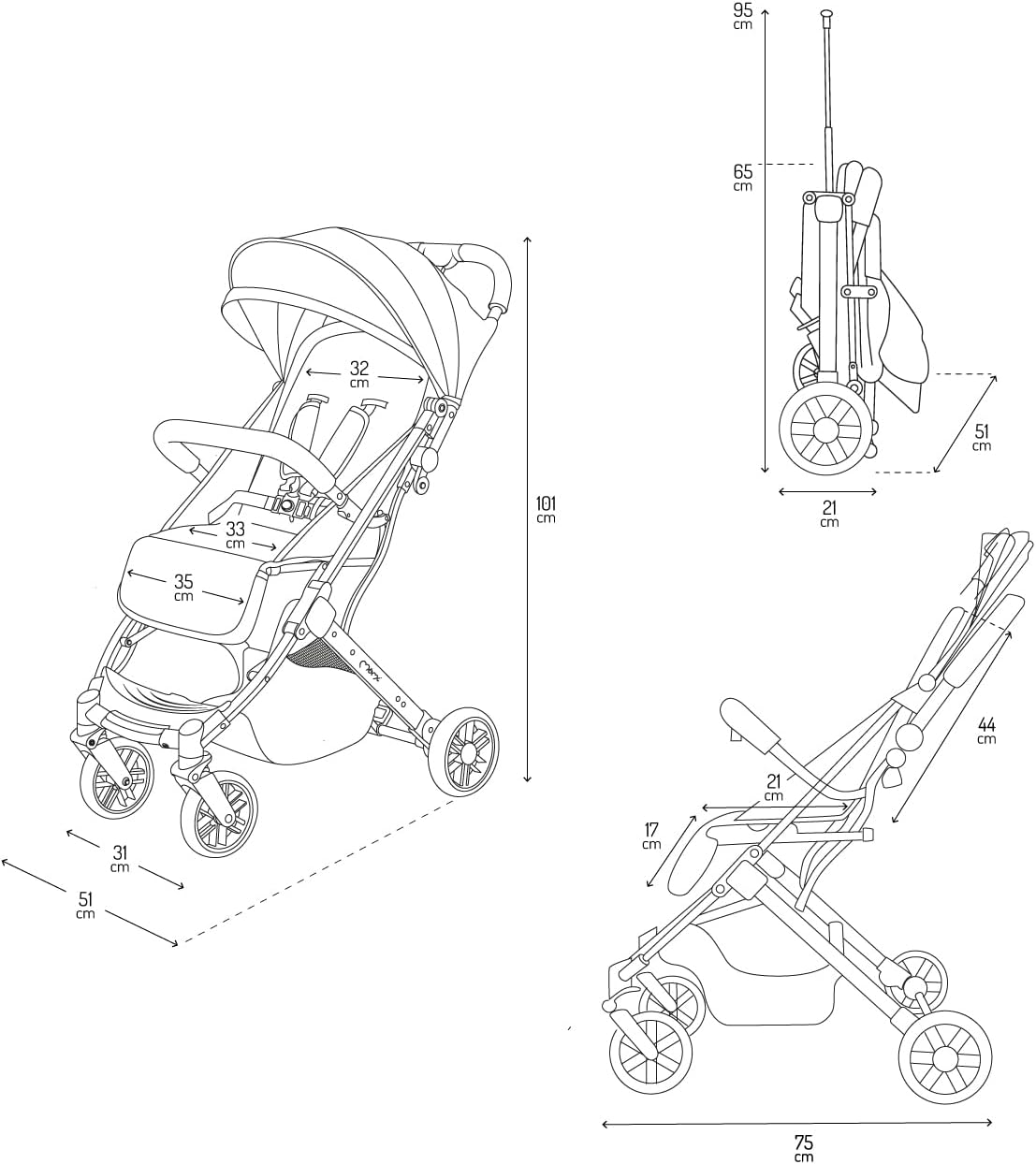 Momi Cochecito de bebé ESTELLE a partir 6 meses miniatura 9