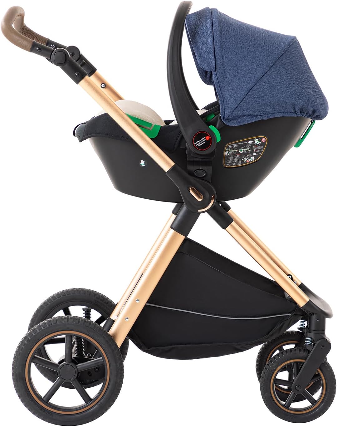 BEBBY Cochecito de bebé 3 en 1 miniatura 4