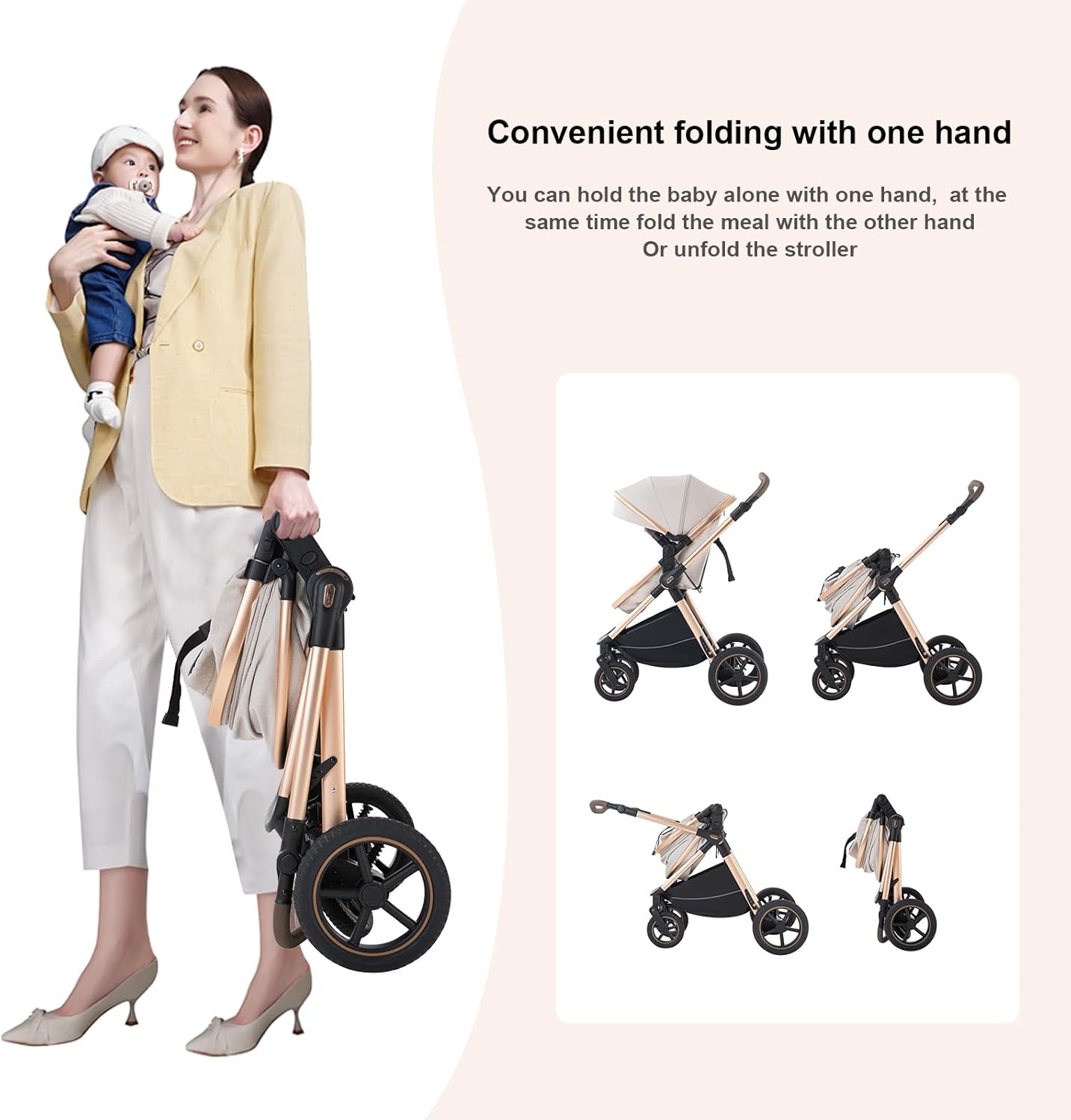 BEBBY Cochecito de bebé 3 en 1 miniatura 5