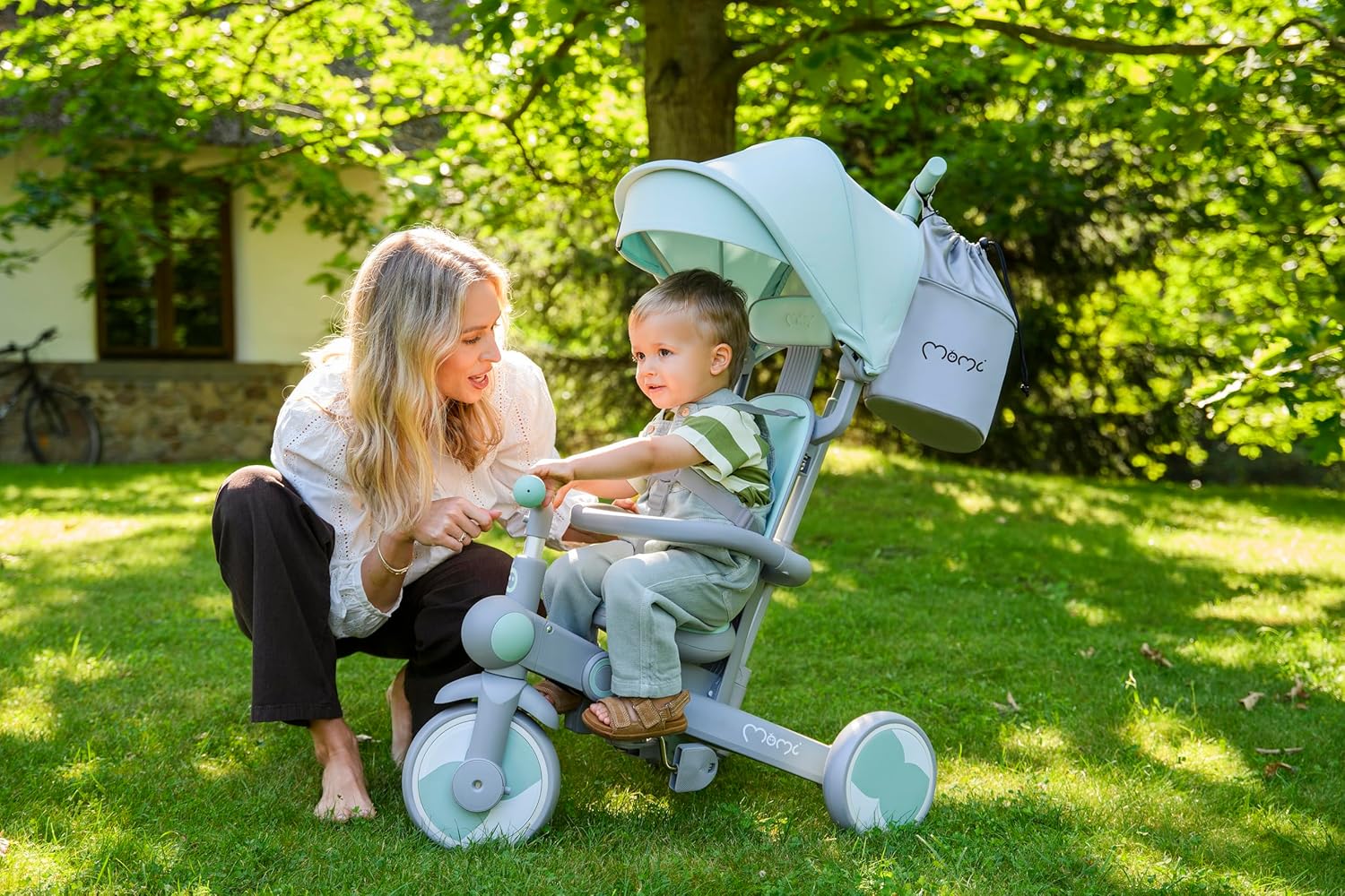 Momi Cochecito de bebé Triciclo 4 en 1 SOLIVIA Mango telescópico miniatura 23