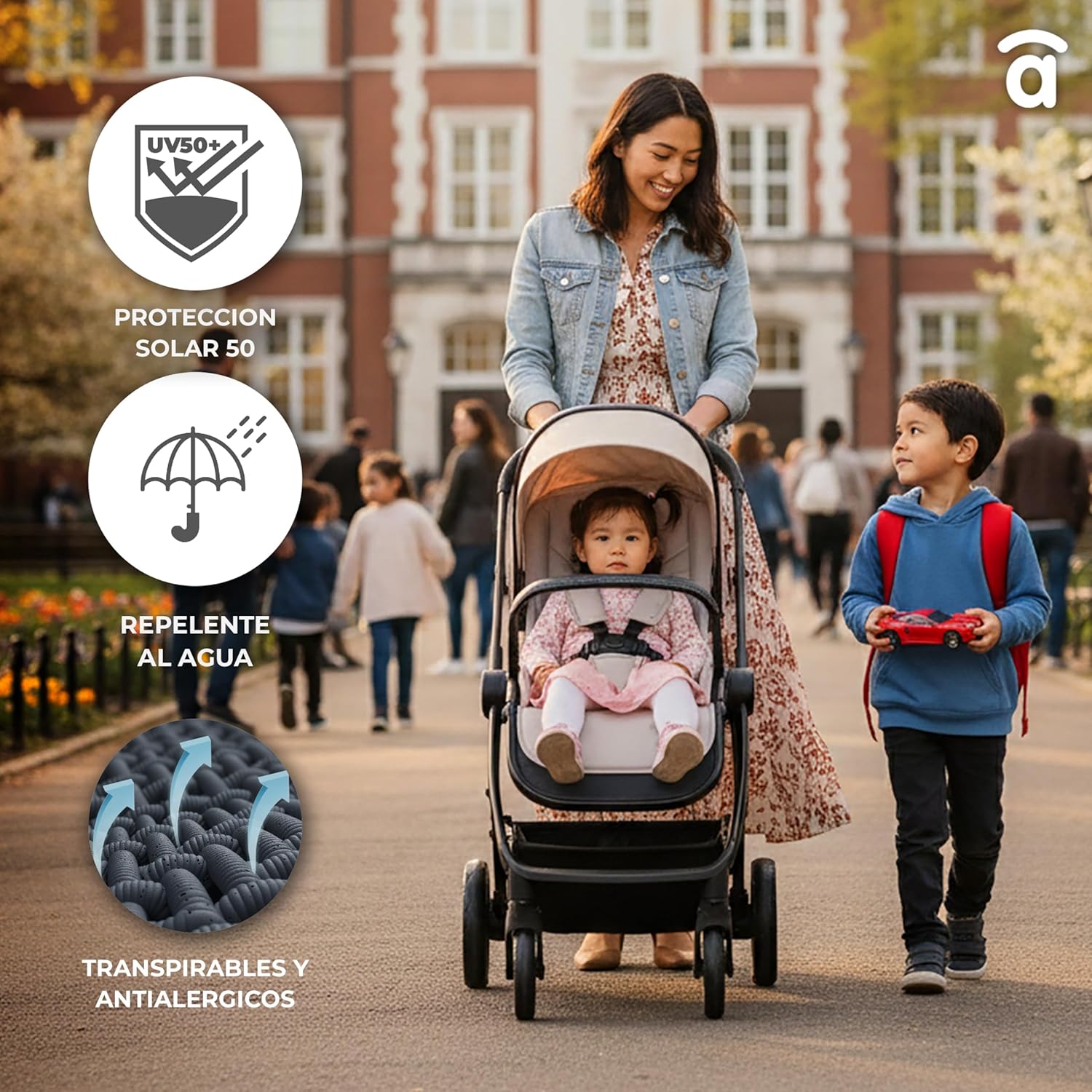 Asalvo Cochecito de bebé DUO RODAS Trío Convertible. Equipaje Avion. miniatura 9