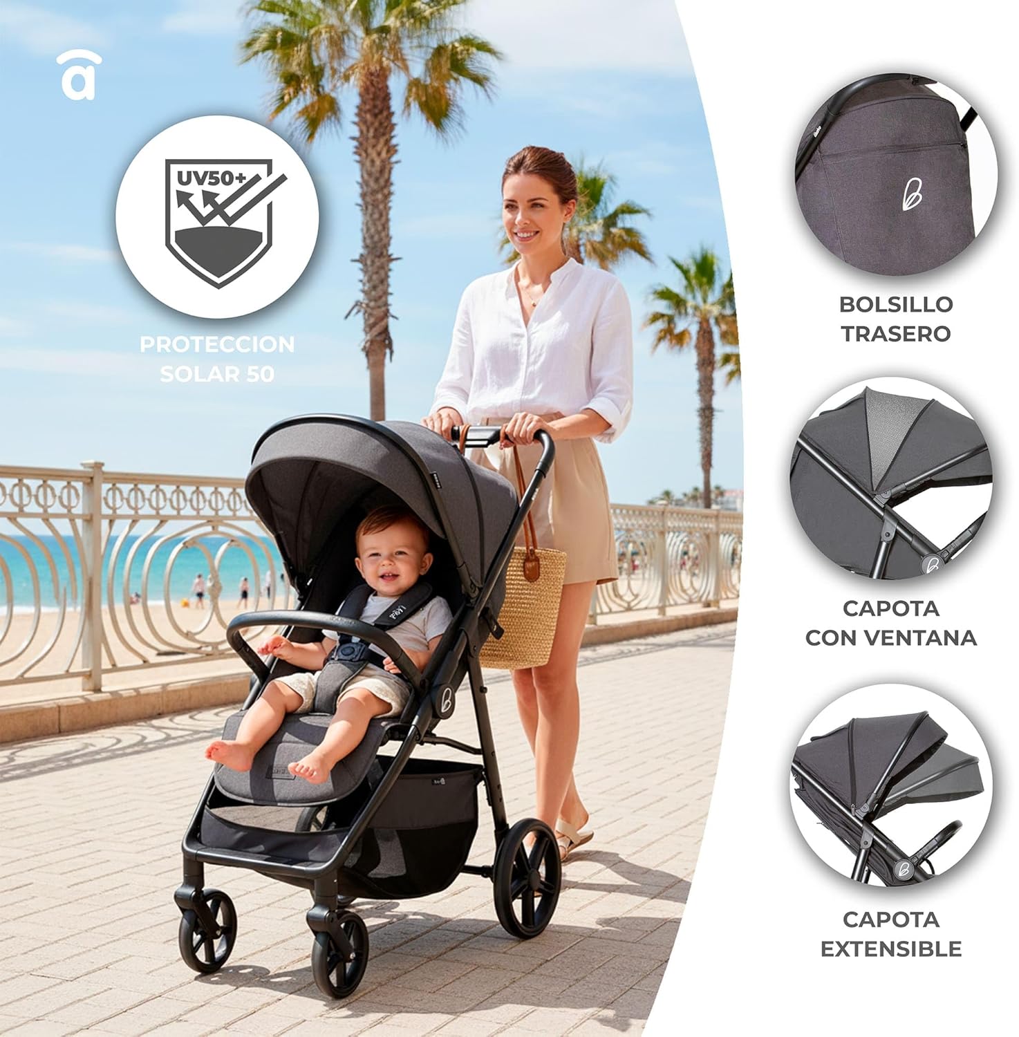 Asalvo Cochecito de bebé FIYI miniatura 4