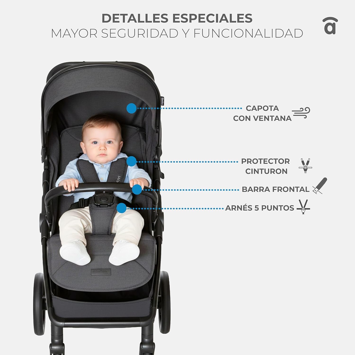 Asalvo Cochecito de bebé FIYI miniatura 5