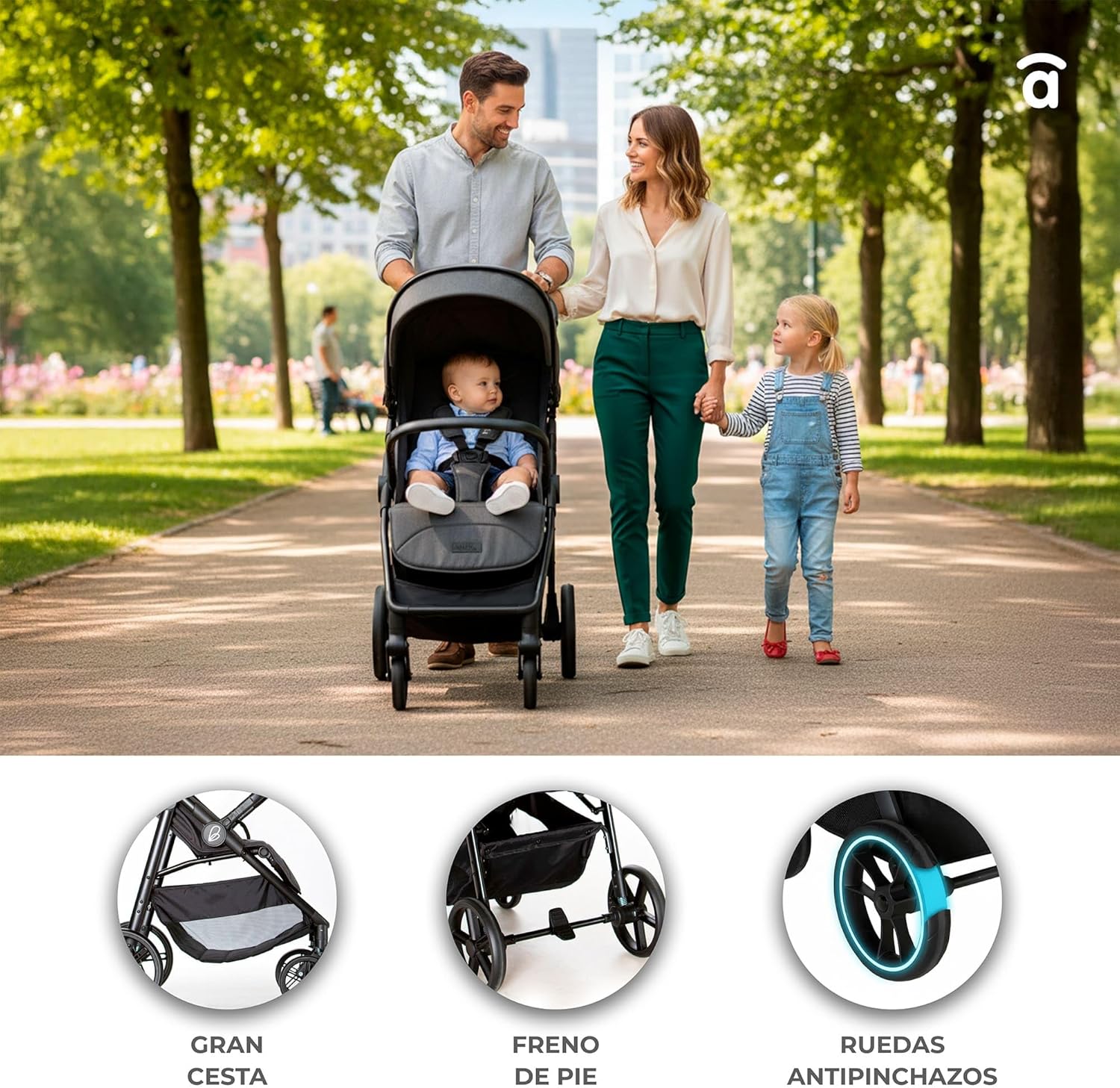 Asalvo Cochecito de bebé FIYI miniatura 6