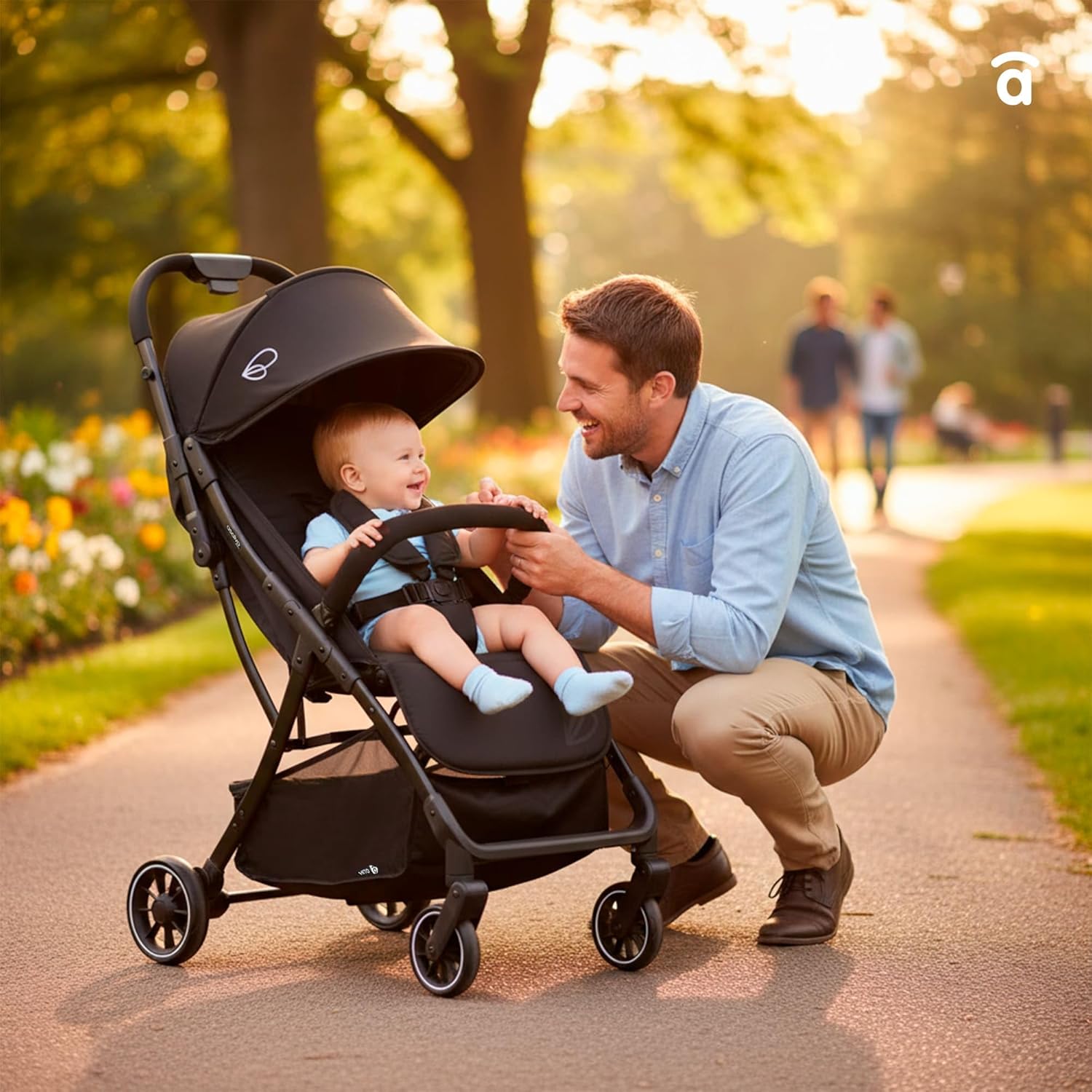 Asalvo Cochecito de bebé HITO. Segura Confortable. Capota Ventana miniatura 3