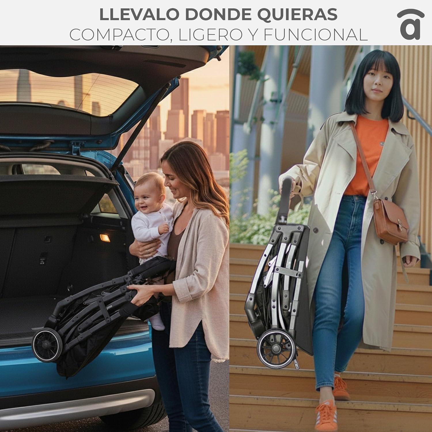 Asalvo Cochecito de bebé HITO. Segura Confortable. Capota Ventana miniatura 9