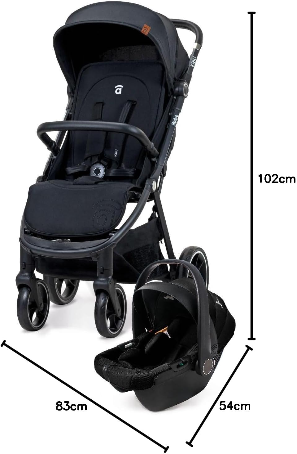 Asalvo Cochecito de bebé KIBU Travel System miniatura 4