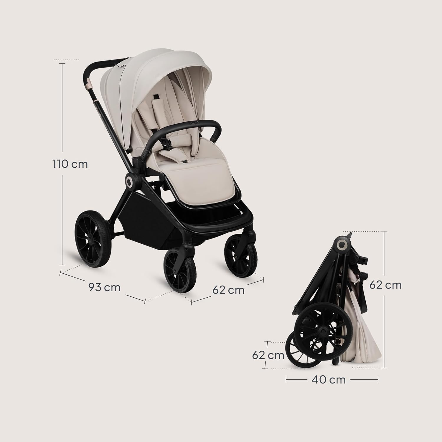 lionelo Cochecito de bebé MIKA PLUS 6 a 48 meses a 22 kg miniatura 14