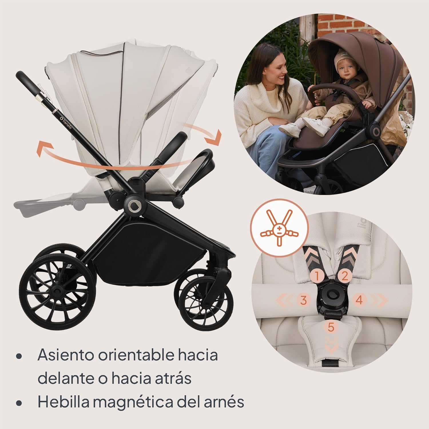 lionelo Cochecito de bebé MIKA PLUS 6 a 48 meses a 22 kg miniatura 5